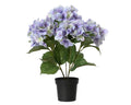Pre-potted purple faux hydrangea plant