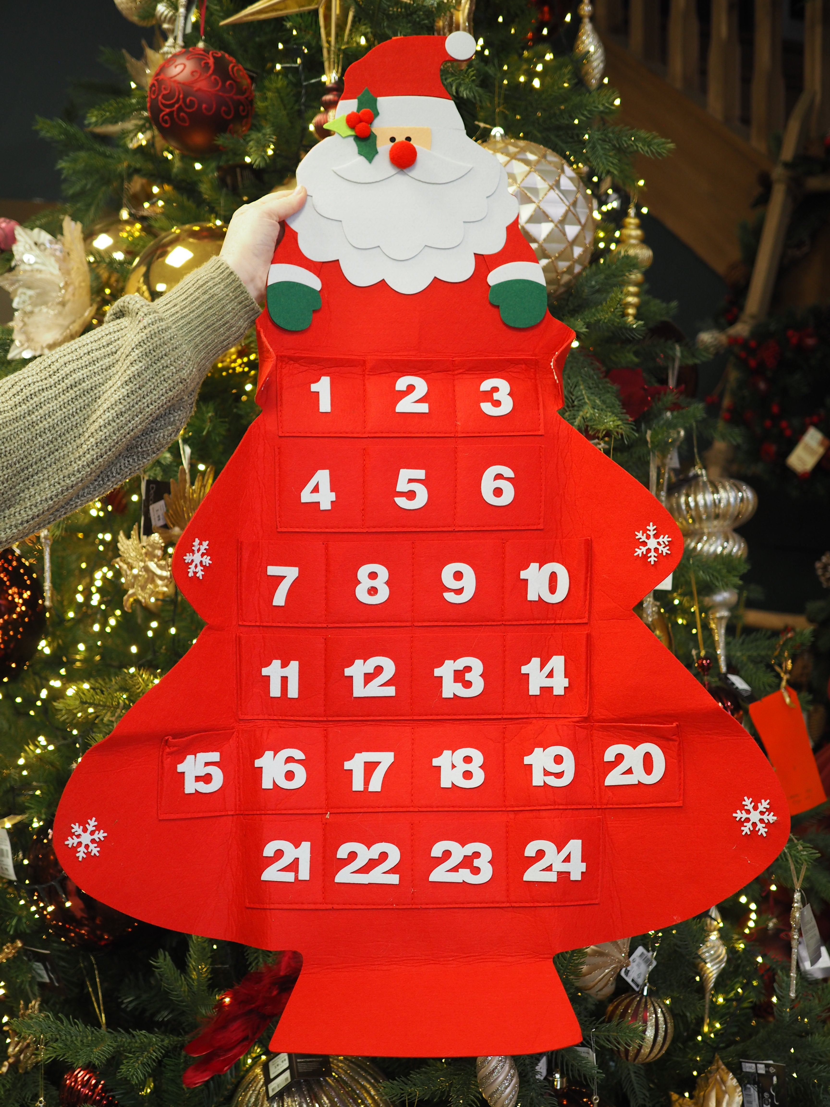 Red Felt Santa Advent Calendar