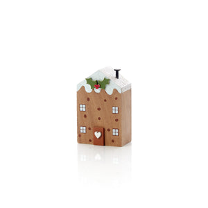 Christmas pudding wooden house