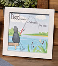 ' Dad, you're O-fish-ally the best' pebble plaque