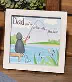 ' Dad, you're O-fish-ally the best' pebble plaque