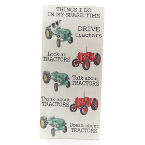 Tractor plaque