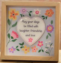 Wooden easel plaques with message
