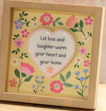 Wooden easel plaques with message