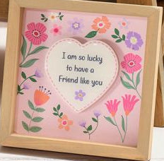 Wooden easel plaques with message