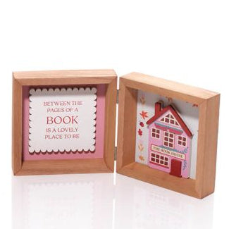 Cozy chapter wood double framed plaque