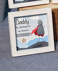 'Daddy, you will always be our favourite superhero' pebble picture