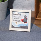 'Grandpa, you will always be our favourite superhero' pebble picture