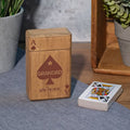 'Grandad, you're ace' playing card set in wooden box