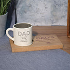 'Dad's brew and biscuits' coaster tray