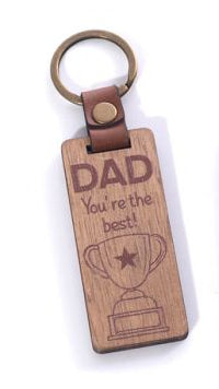 Dad chunky wooden keyring