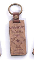Dad chunky wooden keyring