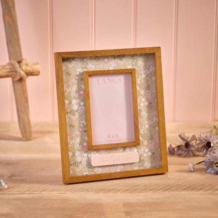Ditsy Floral Home Sweet Home 3D Wooden Photo Frame