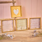 Ditsy Floral Wooden Framed Plaque 4 designs