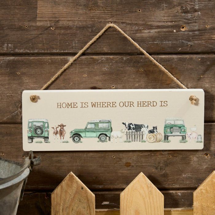 'Home is where the herd is' farm plaque