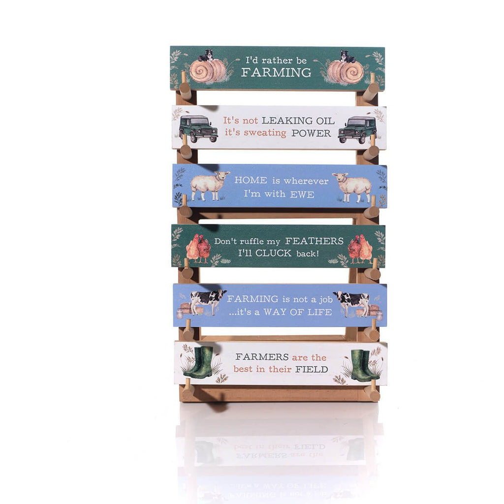 Wooden farm free standing plaque