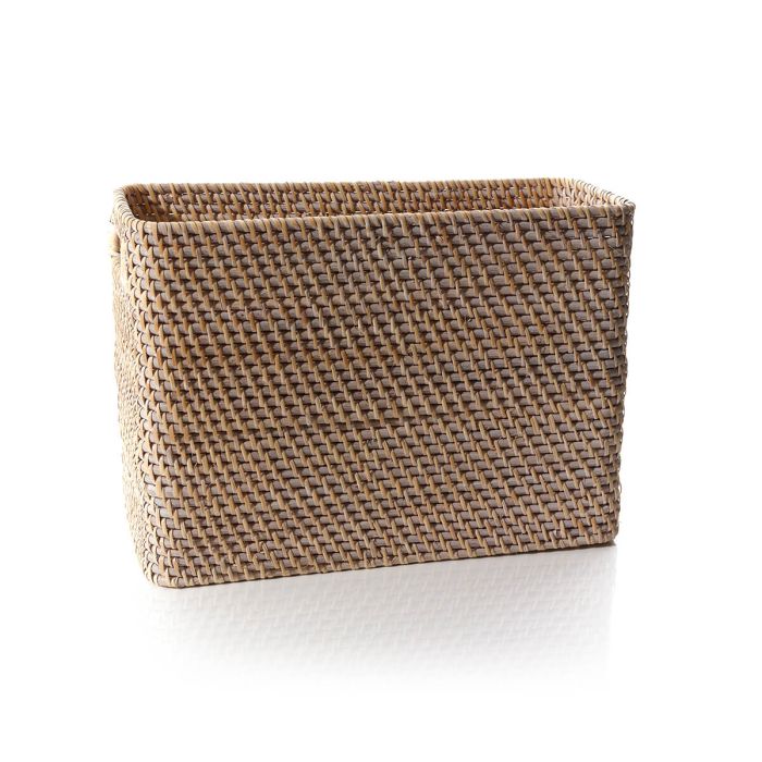 Rattan tall rectangle storage basket