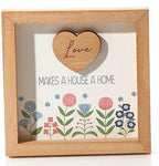 Wooden 3D heart easel plaque