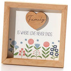 Wooden 3D heart easel plaque