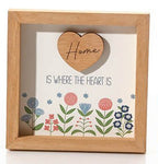 Wooden 3D heart easel plaque