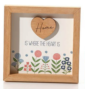 Wooden 3D heart easel plaque