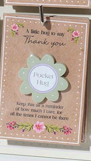 Floral serenade wooden pocket hug