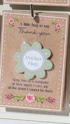 Floral serenade wooden pocket hug