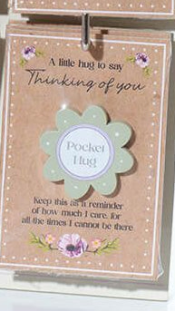 Floral serenade wooden pocket hug