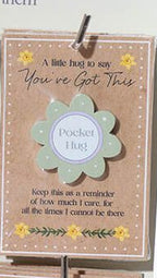 Floral serenade wooden pocket hug