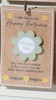 Floral serenade wooden pocket hug