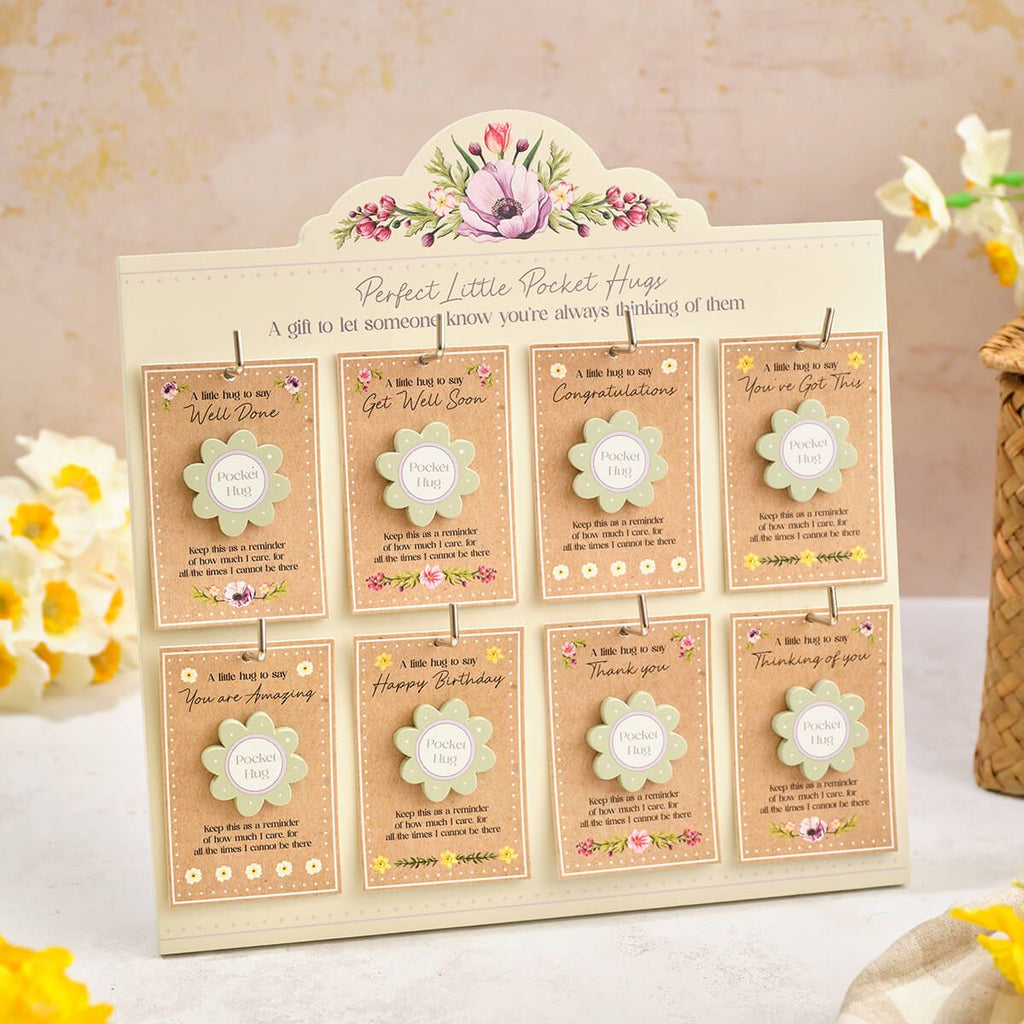 Floral serenade wooden pocket hug