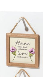 Floral serenade framed flower plaque