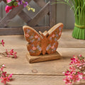 Mango wood butterfly shaped ornament