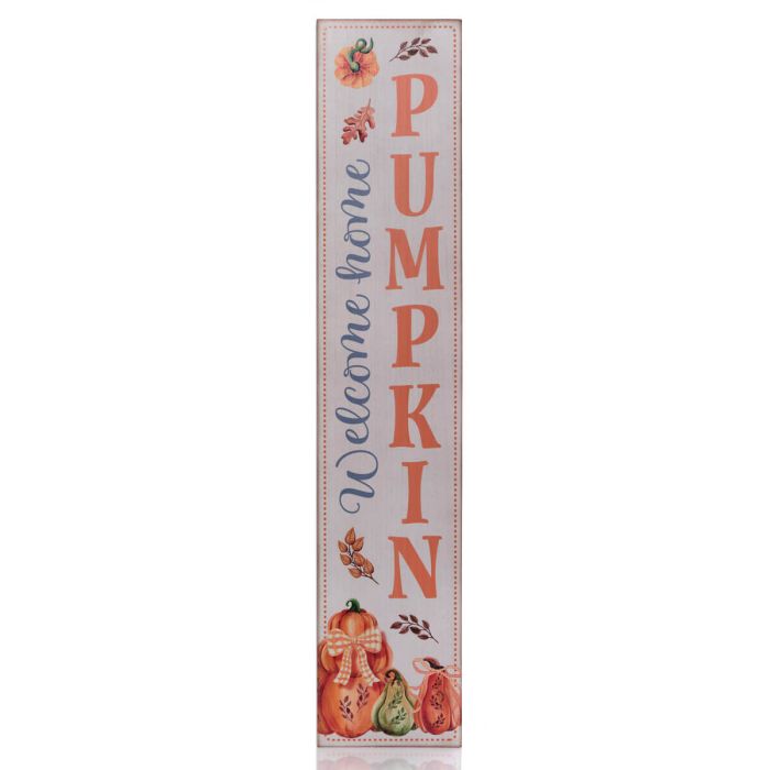 Harvest home wood welcome home pumpkin plaque