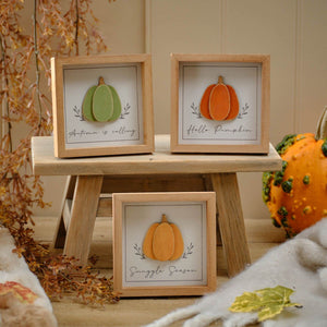 Little Autumn pumpkin framed plaque