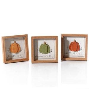 Little Autumn pumpkin framed plaque