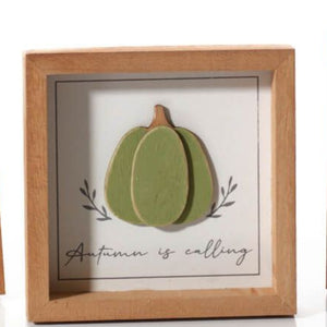 Little Autumn pumpkin framed plaque
