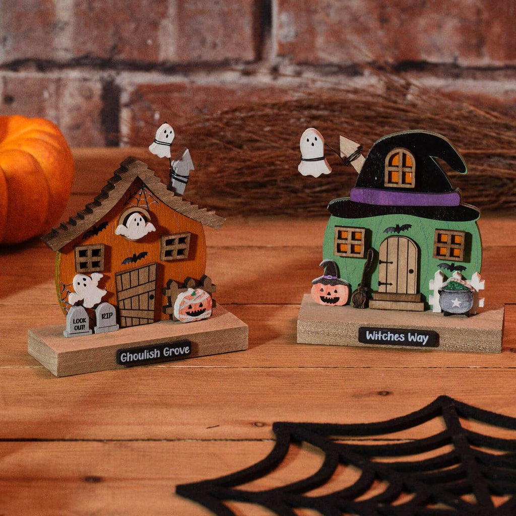Spooktacular halloween house ornament