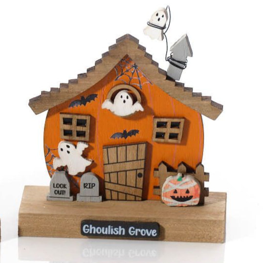 Spooktacular halloween house ornament