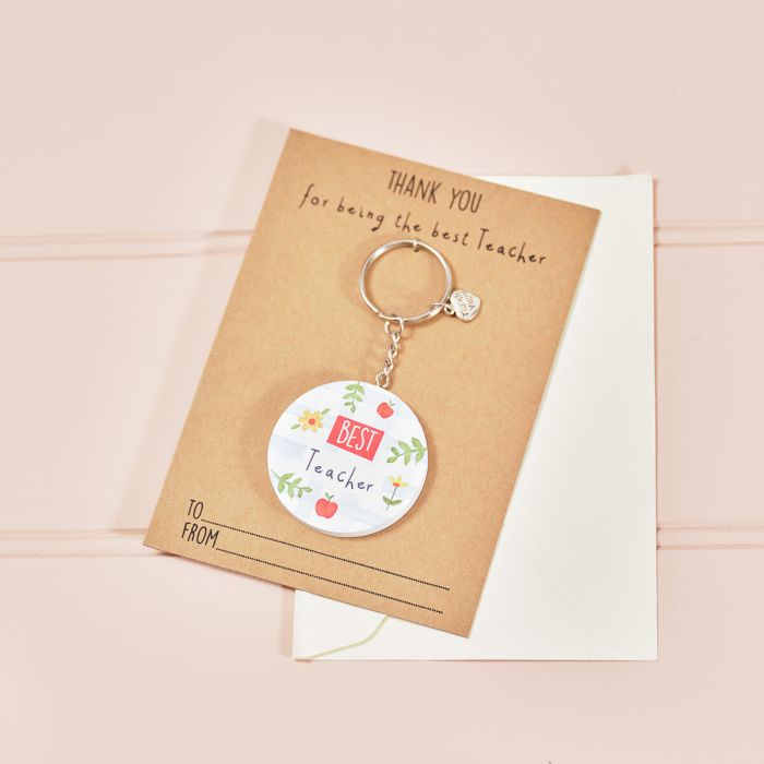 Love and kindness thank you teacher keyring