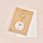 Love and kindness thank you teacher keyring