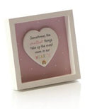 Baby framed easel plaque with ceramic heart