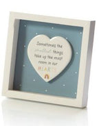 Baby framed easel plaque with ceramic heart