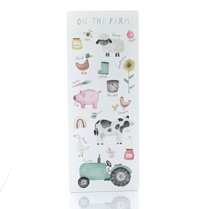 Mini farm animals baby wooden plaque