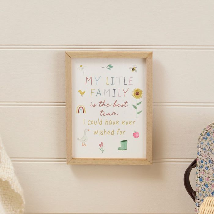 'My family' cute framed plaque