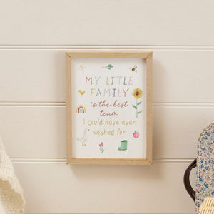 'My family' cute framed plaque