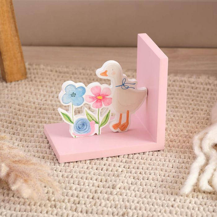 Mini farm goose bookends