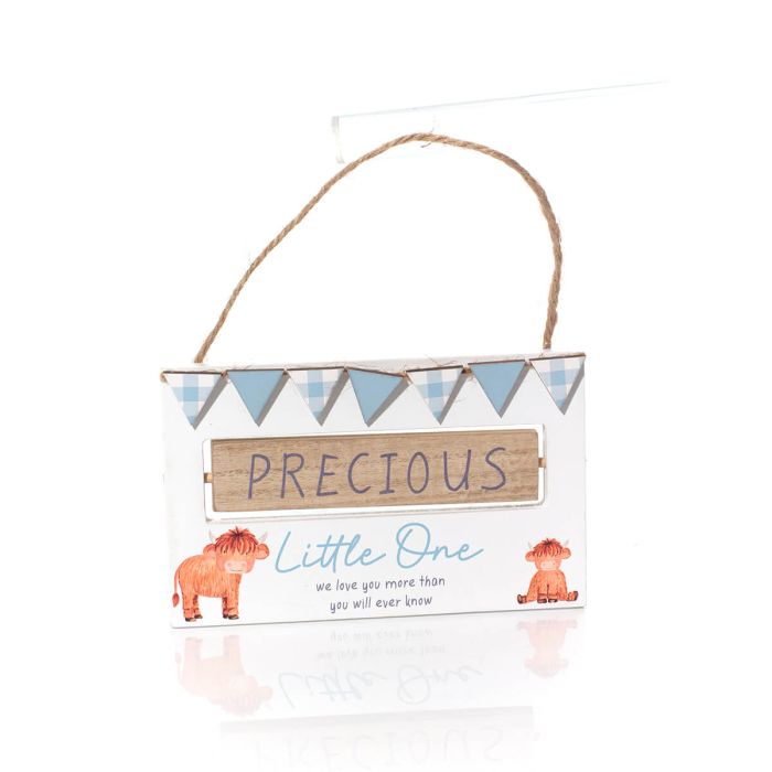 Monty the highland cow precious/sweet dreams hanging plaque