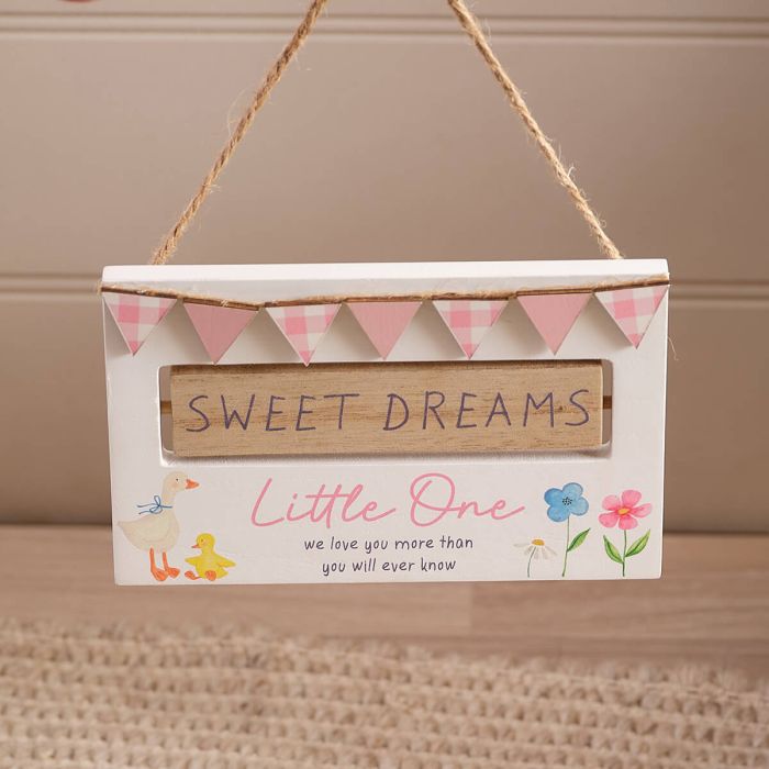Mabel the goose precious/sweet dreams hanging plaque