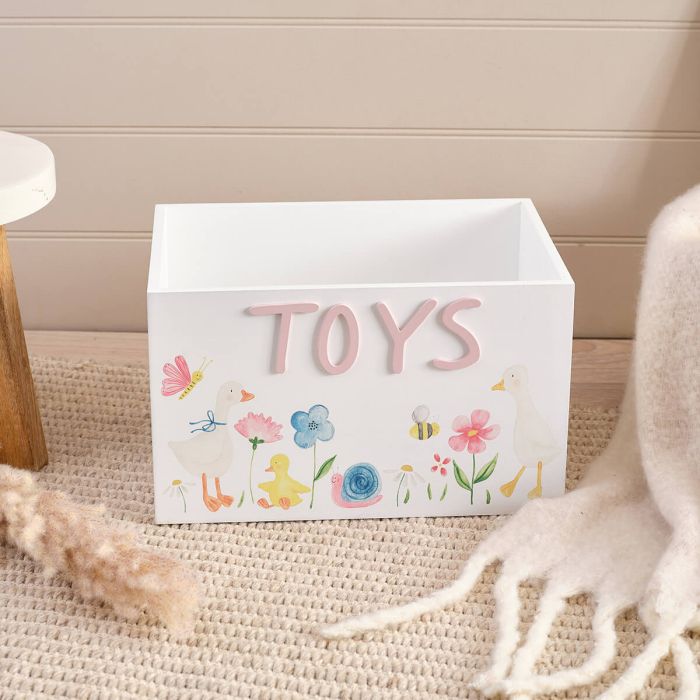 Mabel the goose wooden toy box